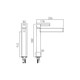  VADO Edit Extended Tall Mono Basin Mixer EDI-100E/SB-C/P 
