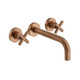  VADO Elements 3 Hole Basin Mixer With 200mm Spout Wall Mounted ELW-109FLA-C/P 