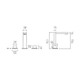  VADO Notion Square Handle 3 Hole Deck Mounted Basin Mixer NOT-201F-C/P 