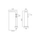  VADO Omika Extended Tall Mono Basin Mixer Without Universal Waste OMI-100E/SB-C/P 