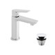  VADO Photon Mini Mono Basin Mixer Single Lever Smooth Bodied with Universal Basin Waste PHO-100M/CC-C/P 