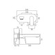  VADO Photon 2 Hole Basin Mixer Single Lever Wall Mounted PHO-109FS/A-C/P 