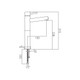  VADO Zoo Extended Mono Basin Mixer Smooth Bodied Single Lever ZOO-100EF/SB-C/P 