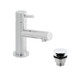  VADO Zoo Mini Mono Basin Mixer Single Lever Smooth Bodied with Universal Basin Waste ZOO-100M/CC-C/P 