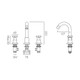  VADO Elements 3 Hole Bath Filler Deck Mounted without Handset ELW-135/NH-CP 
