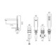  VADO Notion 4 Hole Bath Shower Mixer Single Lever NOT-232-CP 