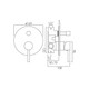  VADO Zoo Round Concealed Single Lever Manual Valve & Diverter ZOO-147A/RO-C/P 