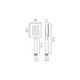  VADO Aquablade 80 x 100mm Rectangular Handset AQB-HANDSET/SQDBCP 