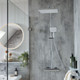 VADO Cameo Fixed Rectangular Shower Head Inc. Wall Mounted Arm CAM-HEAD/SA-CP 