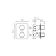  VADO Cameo Traditional 3 Outlet 2 Handle Concealed Thermostatic Valve CAM-148D/3-CP 