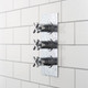  VADO Elements 2 Outlet 3 Handle Thermostatic Shower Valve ELE-128D/2-C/P 