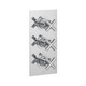  VADO Elements 2 Outlet 3 Handle Thermostatic Shower Valve ELE-128D/2-C/P 