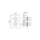  VADO Notion 1 Outlet 2 Handle Concealed Thermostatic Shower Valve NOT-148D-C/P 