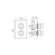  VADO Notion 3 Outlet 2 Handle Thermostatic Shower Valve NOT-148D/3-C/P 