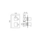  VADO Phase 1 Outlet 2 Handle Concealed Thermostatic Shower Valve PHA-148D-C/P 