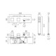  VADO Tablet Notion 2 Outlet 2 Handle Concealed Thermostatic Valve TAB-148/2WO-NOT-CP 