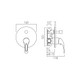  VADO Matrix 2 Outlet Manual Valve With Diverter AX-MAT-147A-CP 