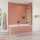  Crosswater Optix Hinged Bath Screen 90 OXBDBZC0900L 
