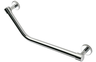 Angled 47cm Bathroom Grab Rail - Chrome