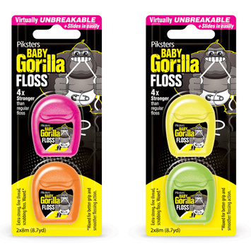 Baby Gorilla Floss™ Dental Floss - 8m (Twin Pack)