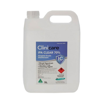 IPA  70% Clear Hospital Grade Disinfectant - 5L