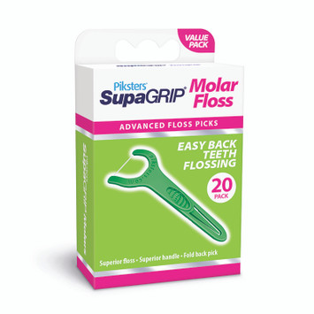 Pikster® SupaGRIP™ Molar Floss Picks - 20 pack