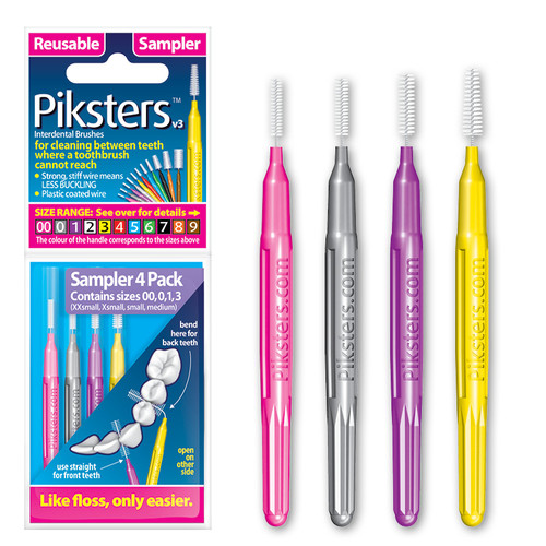 Piksters® Interdental Brushes - Sampler 4 pack