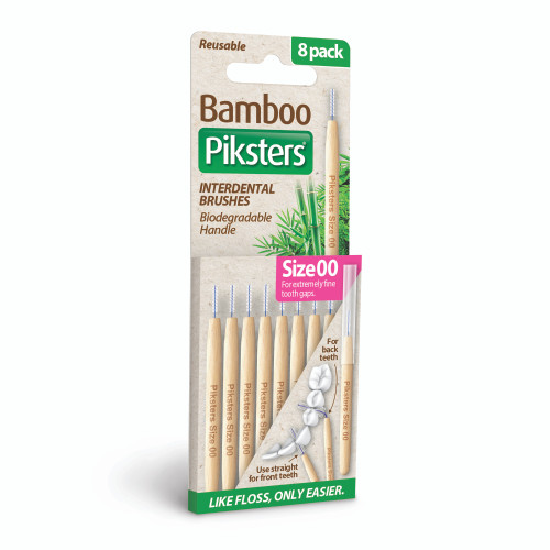 Piksters® Bamboo Interdental Brushes - 8 pack