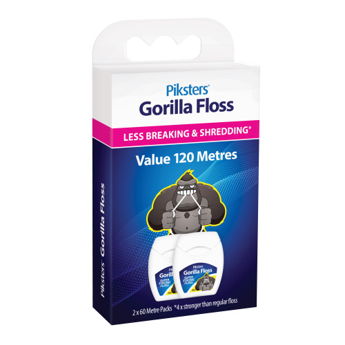 Gorilla Floss™ Dental Floss - 2 x 60m packs