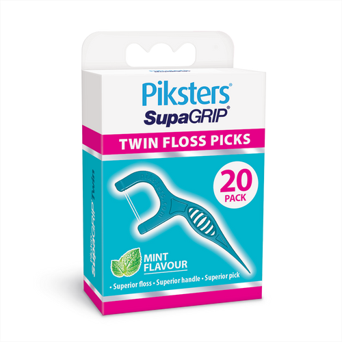SupaGRIP Twin Floss Picks Mint - 20pk