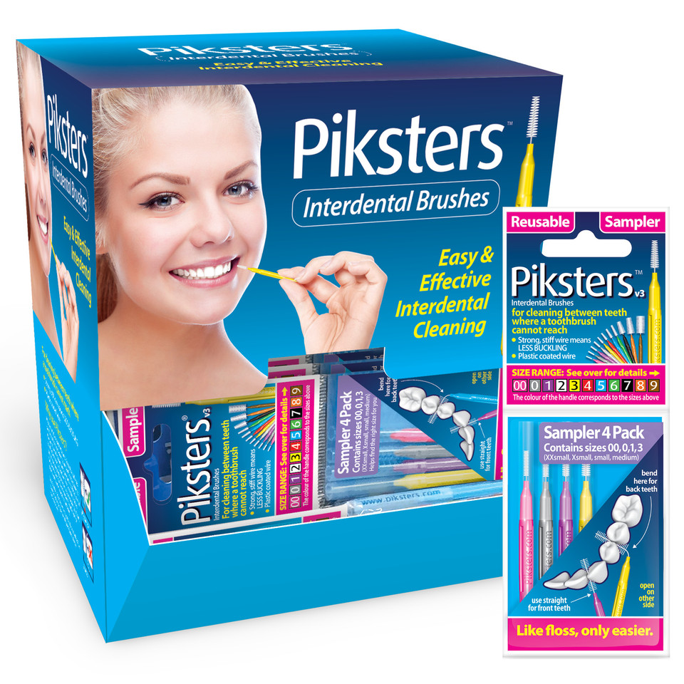 Piksters® Interdental Brushes Countertop Box 75 pack Piksters
