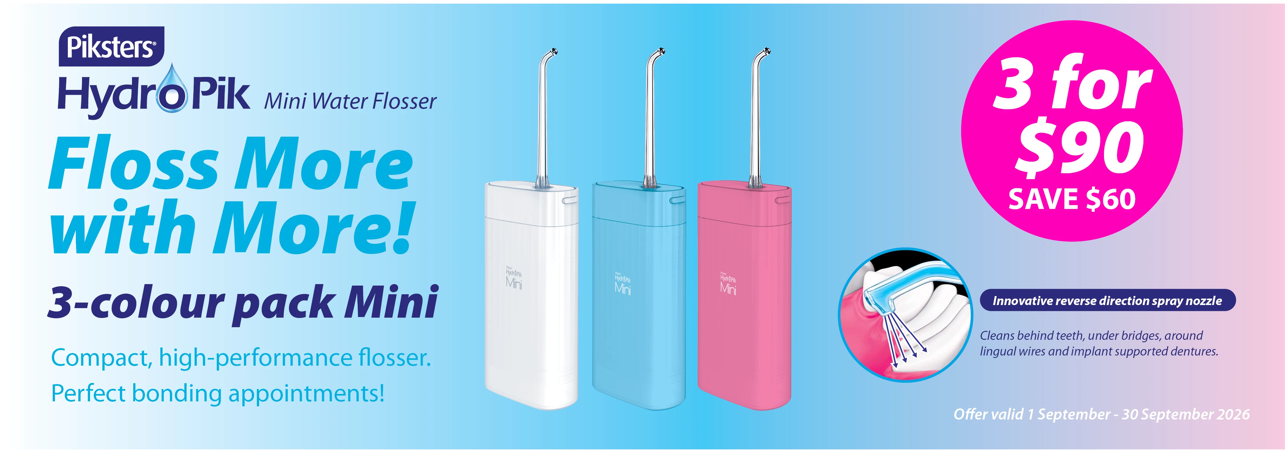 hydropik mini 3 colour pack