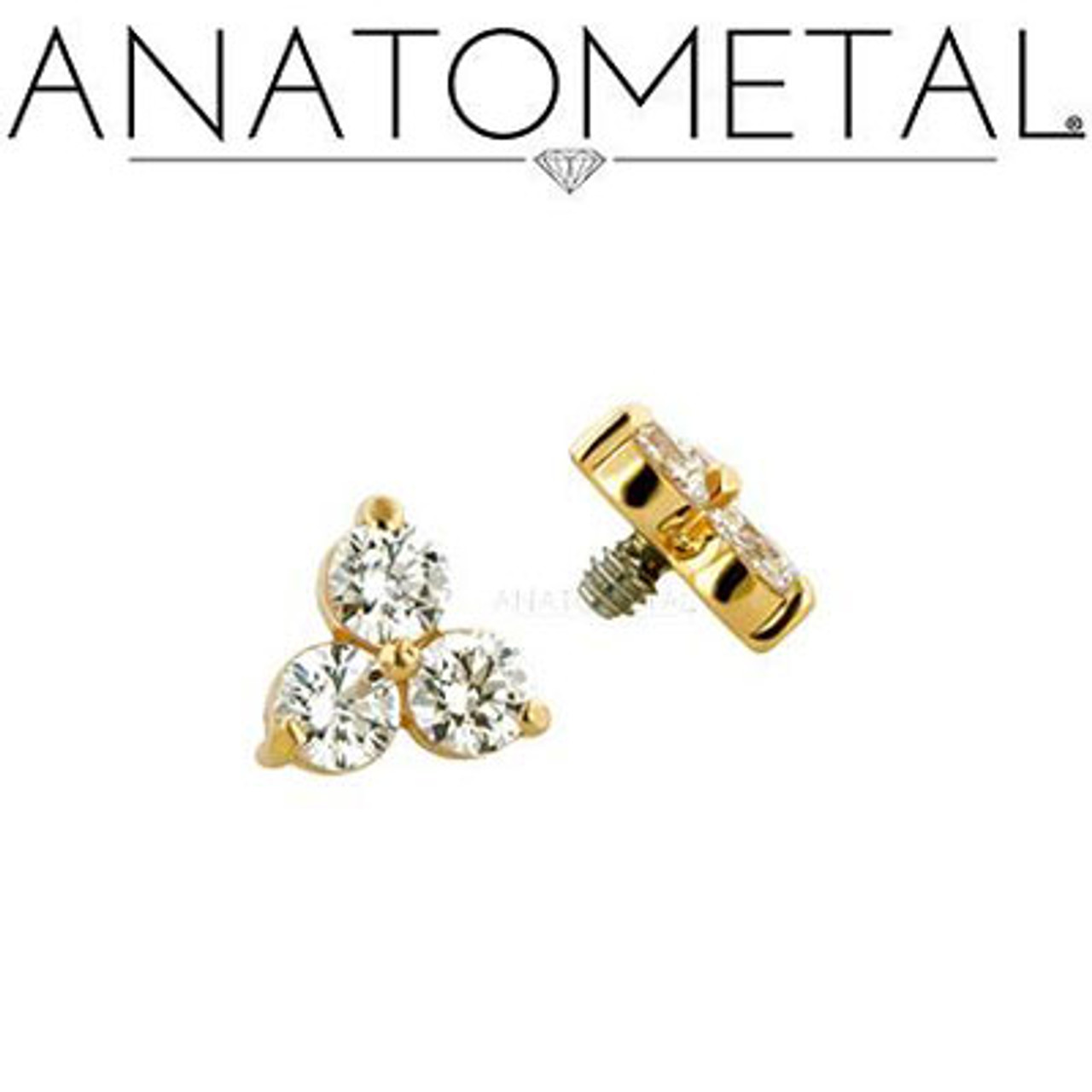 Anatometal 18k Trio (threadless) Westcoast Piercing