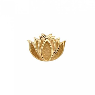 14K Y Relief Lotus 16ga 6mm