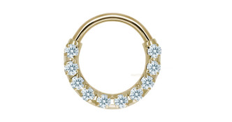 18K Yellow Gold-CZ