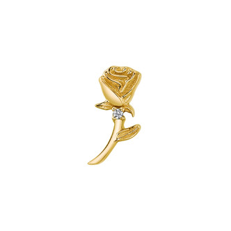 Yellow Gold and Genuine Diamond (left)