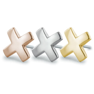 NeoMetal 18K Geometric X Ends (threadless)