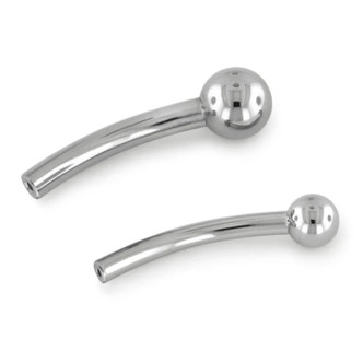 TI Curved Barbell w/fixed 1/8" Ball (threadless)
