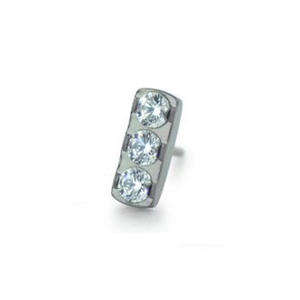 NeoMetal Ti 3 Gem Bar (threadless)