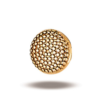 14K R Milgrain Disk 16ga 4mm