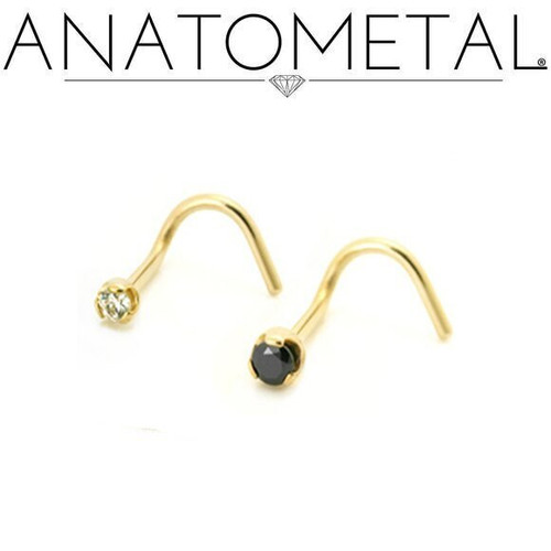 TI 3 Prong Nostril Screw 18ga 1.5mm CZ