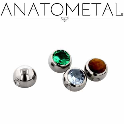 18k Y Captive Gem Bead 14ga 1/8'' CZ