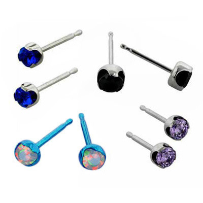 Ti Standard 3 Prong Earring