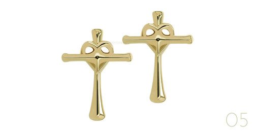 18K Y Heart Cross 5 (threadless)
