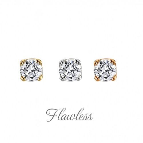 BVLA 14K 4 Prong Round Flawless Diamond
