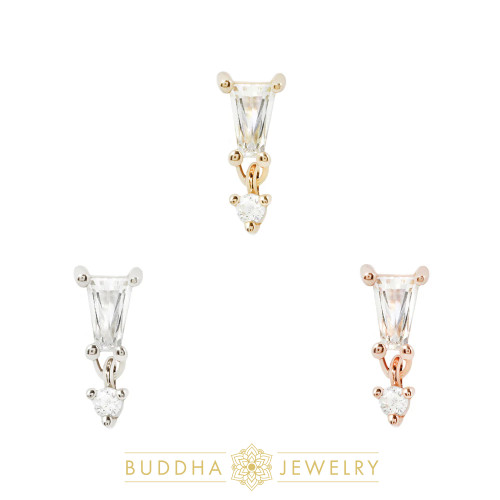 Buddha 14k Yves (threadless) CZ