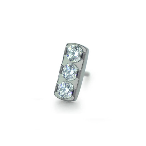 NeoMetal Ti 3 Gem Bar (threadless)