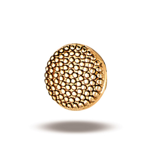14K R Milgrain Disk 16ga 4mm