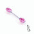 TI 2 Prong Oval F.F. Jewelled Barbell 14ga 5/8'' Tour