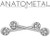 TI S.S. Jewelled Barbell (pair)12ga 5/8'' #20 Red Opal